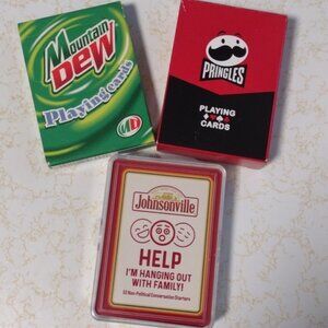 New Three Decks of New Cards, Pringles, Mt. Dew and Johnsonville